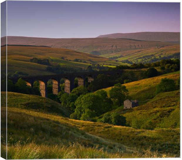 Yorkshire Dales Dent Head Railway Viaduct Canvas Print by Ashley Chaplin