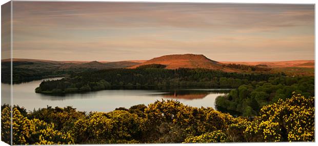 Dartmoor Reservoir Sunset Canvas Print by Ashley Chaplin