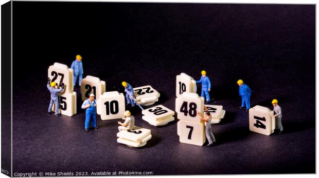 Miniature Mathematicians in Action Canvas Print by Mike Shields