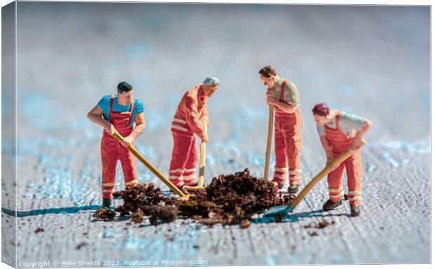 'Miniature Guardians of Hygiene' Canvas Print by Mike Shields