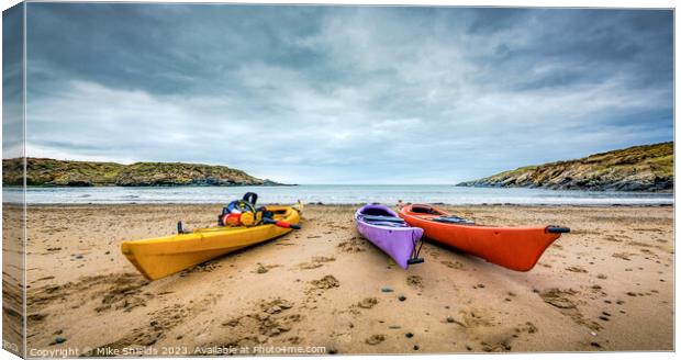 Three Kayaks Canvas Print by Mike Shields