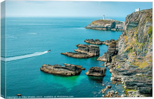 South Stack Rocks Canvas Print by Mike Shields