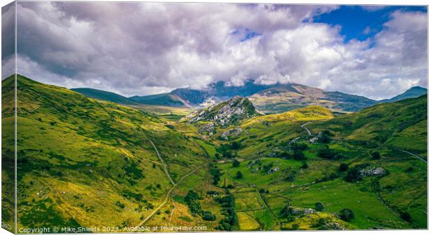 The Nantlle Valley Canvas Print by Mike Shields