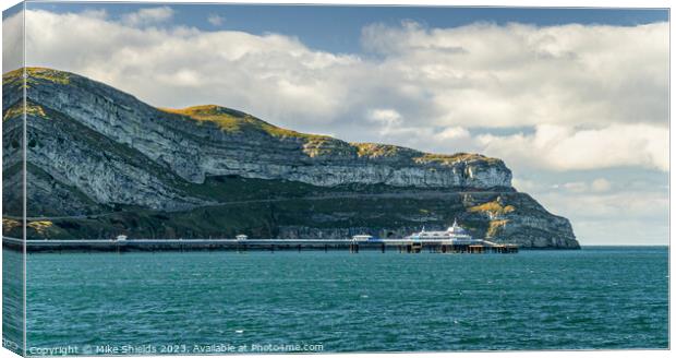 Llandudno Pier and Great Orme Canvas Print by Mike Shields