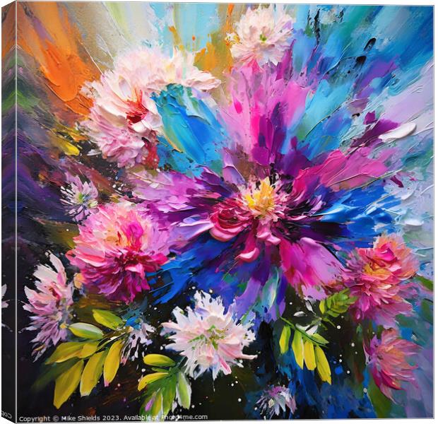 Explosion of Color Canvas Print by Mike Shields