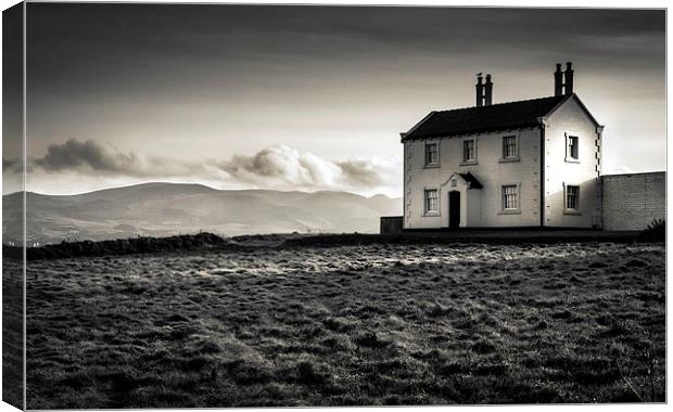 Cliffside Solitude: Trinity House Cottage Canvas Print by Mike Shields