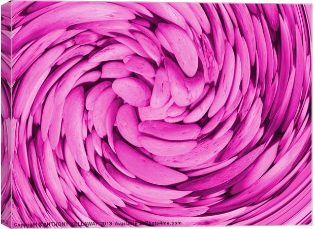 LILAC PEBBLE SWIRL ABSTRACT Canvas Print by Anthony Kellaway