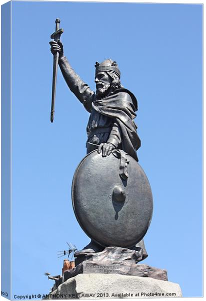 KING ALFRED THE GREAT STATUE Canvas Print by Anthony Kellaway