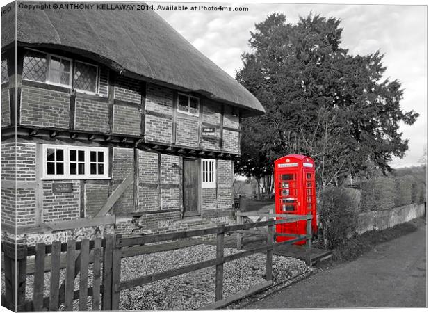 TICHBORNE POST OFFICE Canvas Print by Anthony Kellaway