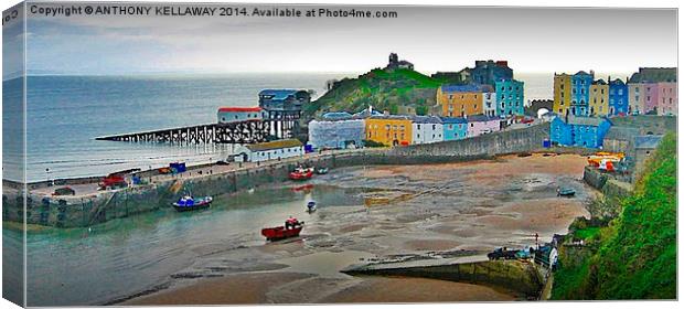 TENBY HARBOUR Canvas Print by Anthony Kellaway