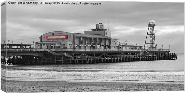  BOURNEMOUTH PIER ZIP WIRE Canvas Print by Anthony Kellaway
