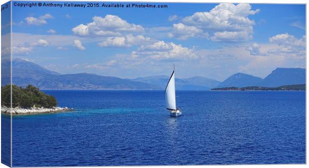  SAILING THE IONIAN SEA Canvas Print by Anthony Kellaway