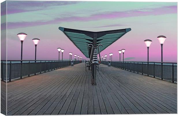 BOSCOMBE PIER Canvas Print by Anthony Kellaway