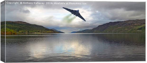 VULCAN OVER LOCHNESS Canvas Print by Anthony Kellaway
