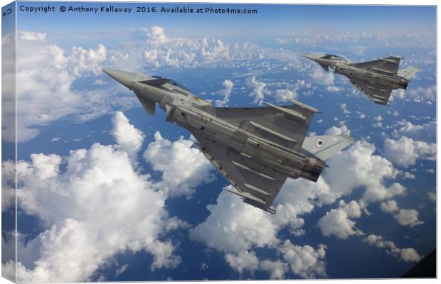                           TYPHOON  EURO FIGHTER  Canvas Print by Anthony Kellaway