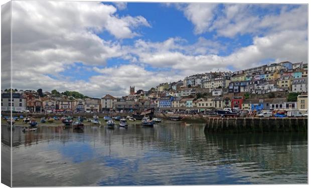    BRIXHAM HARBOUR                             Canvas Print by Anthony Kellaway