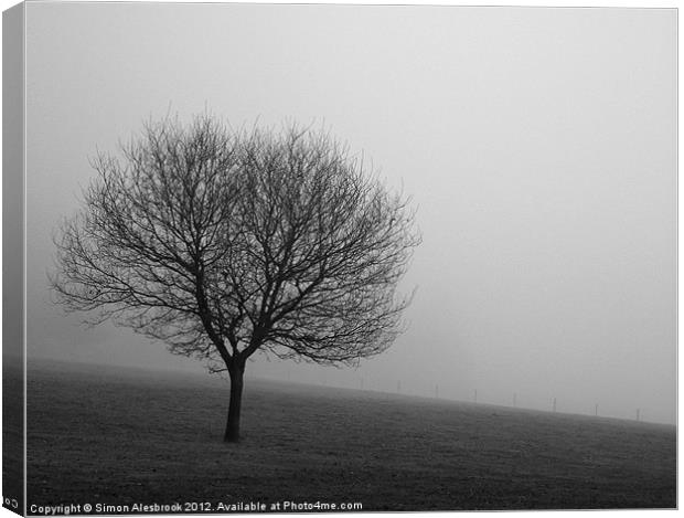 The fog Canvas Print by Simon Alesbrook