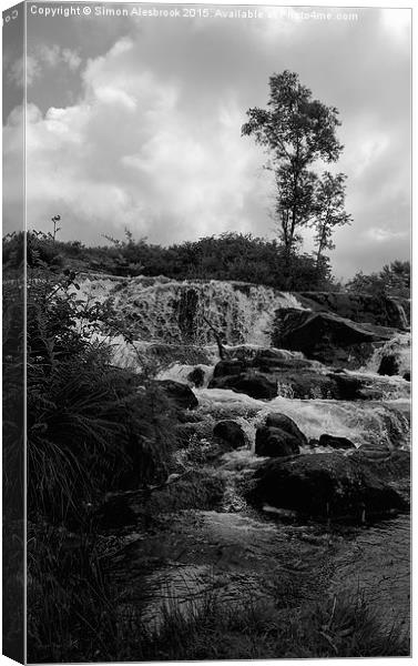  Nantcol Waterfalls Canvas Print by Simon Alesbrook