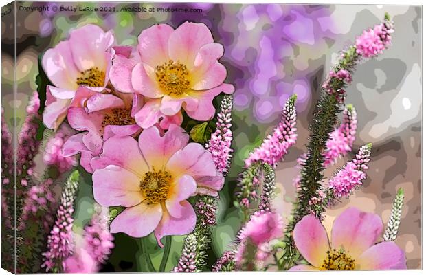 Pink Petals Canvas Print by Betty LaRue