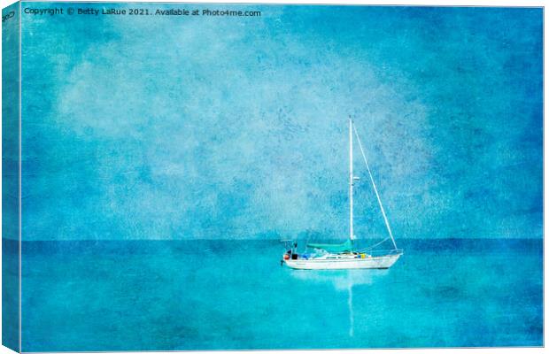 Sailboat on the Sea Canvas Print by Betty LaRue