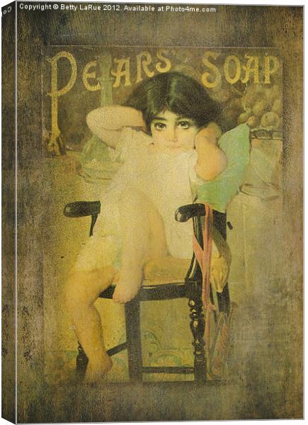 Pear Soap Girl Canvas Print by Betty LaRue