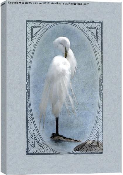 Great Egret Digital Painting #2 Canvas Print by Betty LaRue