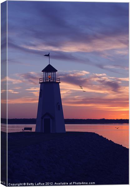 The Lighthouse Canvas Print by Betty LaRue