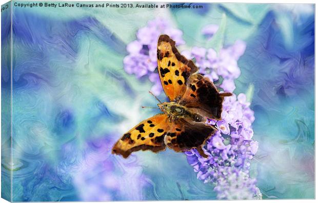 Golden Butterfly Canvas Print by Betty LaRue