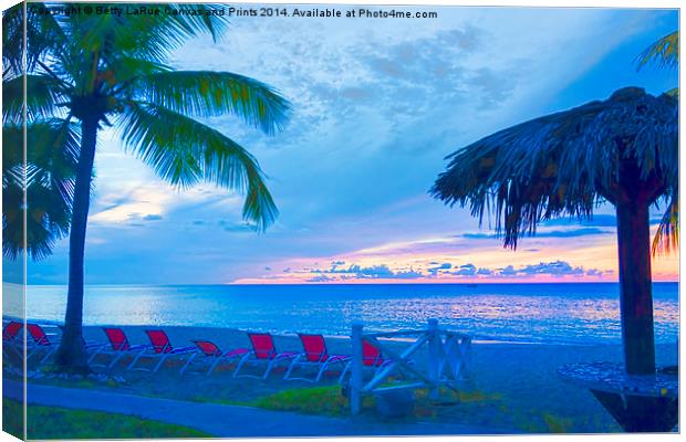 Tropical Paradise Canvas Print by Betty LaRue