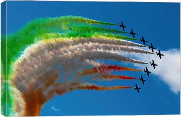 Frecce Tricolori on Display Canvas Print by Adam Withers