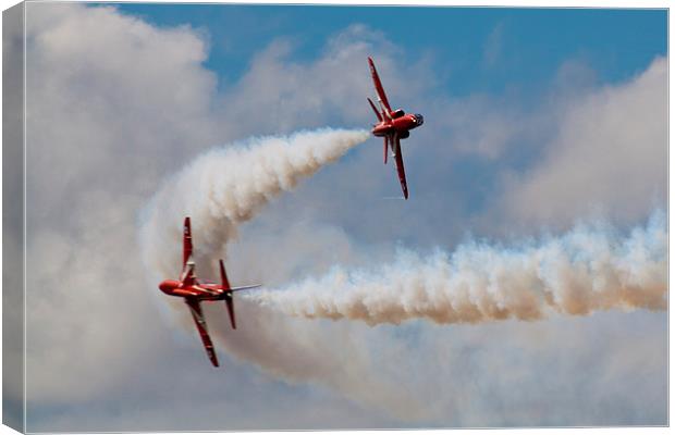 Red Arrows in the Carousel Canvas Print by Adam Withers