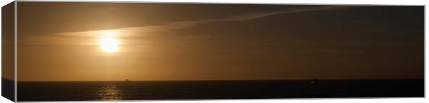 Sunset at Sea Canvas Print by Adam Withers
