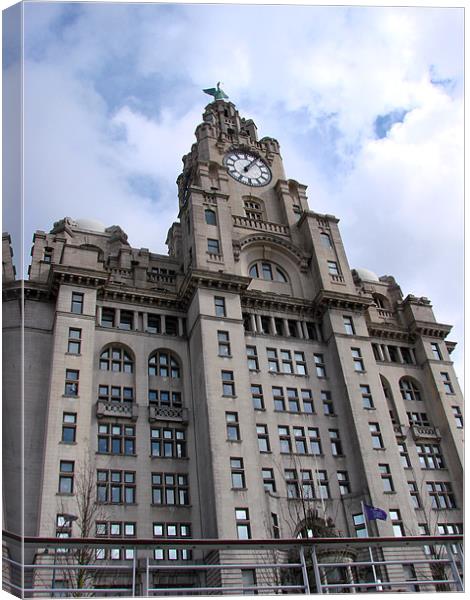 Liver Building Canvas Print by Lucy Courtney