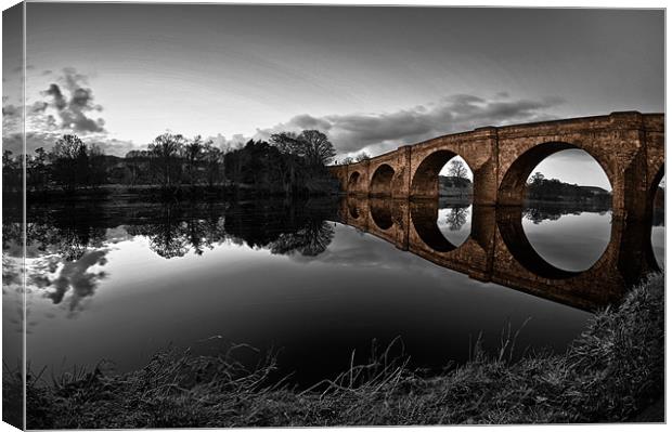 Chollerford Bridge, Northumberland Canvas Print by Alan Todd