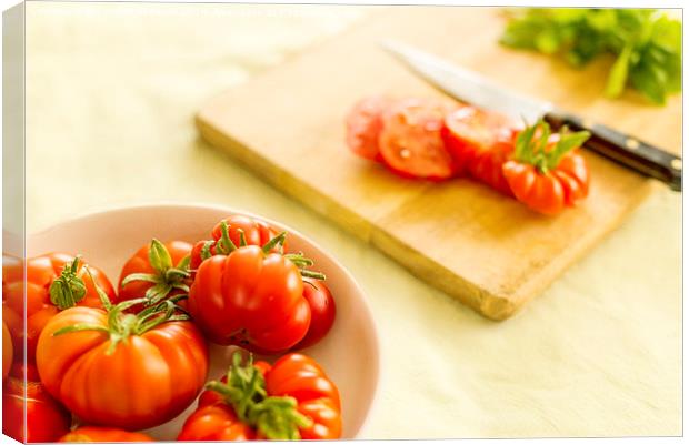  Simply Tomatoes 3 Canvas Print by Corrine Weaver