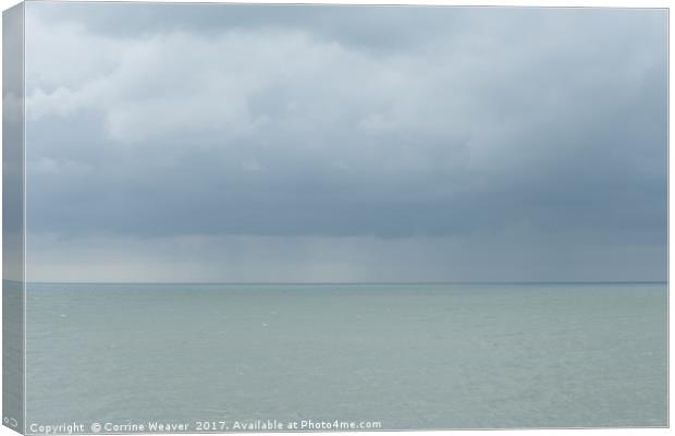 Blue storm on the horizon Canvas Print by Corrine Weaver