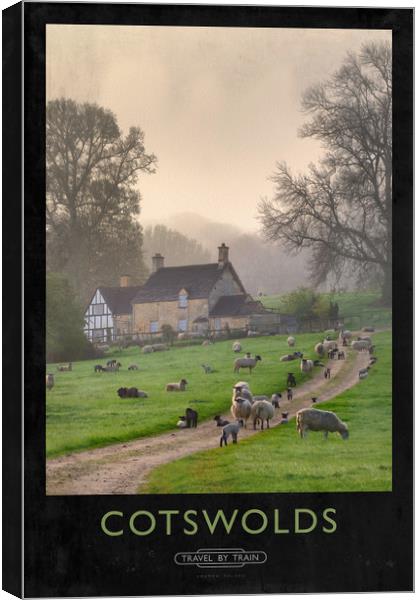Cotswolds Railway Poster Canvas Print by Andrew Roland
