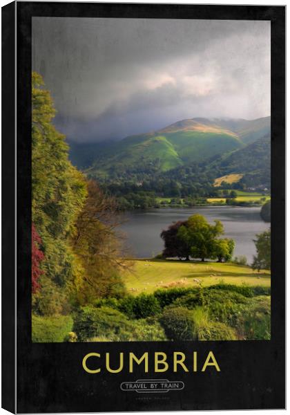 Cumbria Railway Poster Canvas Print by Andrew Roland