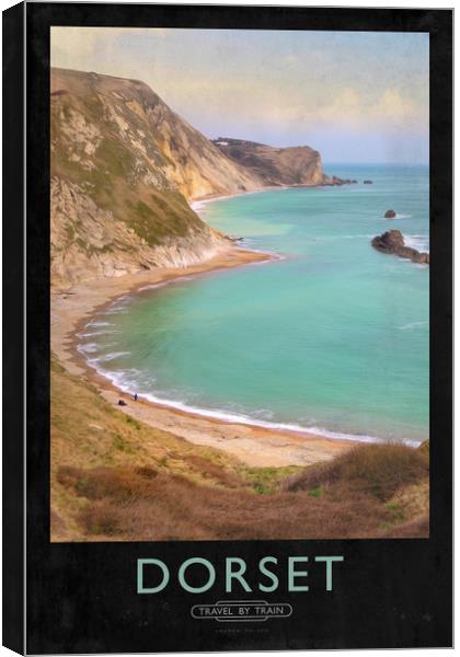 Dorset Railway Poster Canvas Print by Andrew Roland