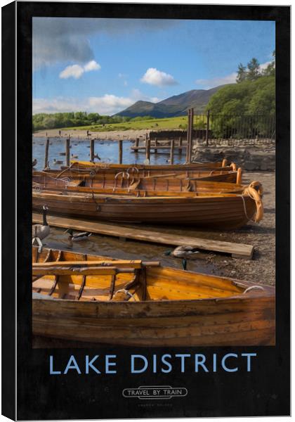 Lake District Railway Poster Canvas Print by Andrew Roland