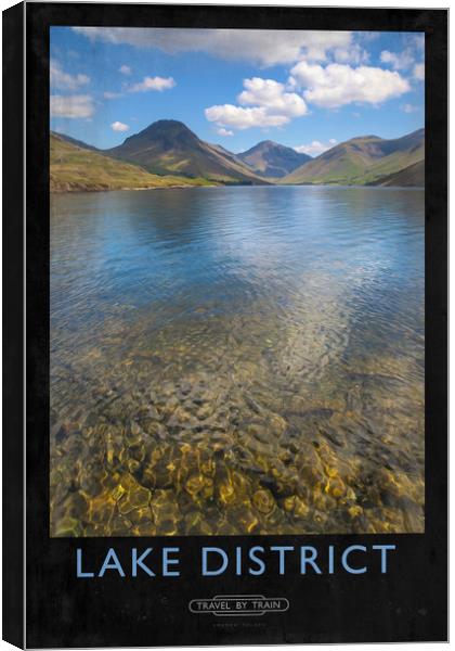 Lake District Railway Poster Canvas Print by Andrew Roland