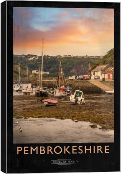 Pembrokeshire Railway Poster Canvas Print by Andrew Roland