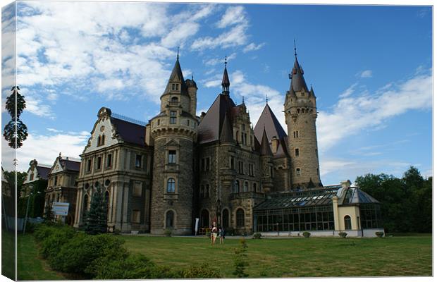 Moszna Castle Canvas Print by Claire Ungley
