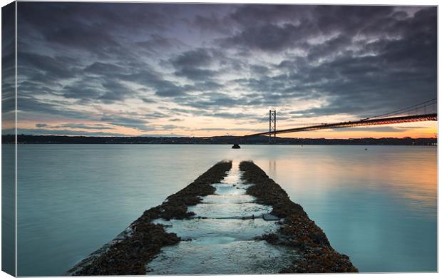 Forth Road bridge sunset Canvas Print by James Marsden