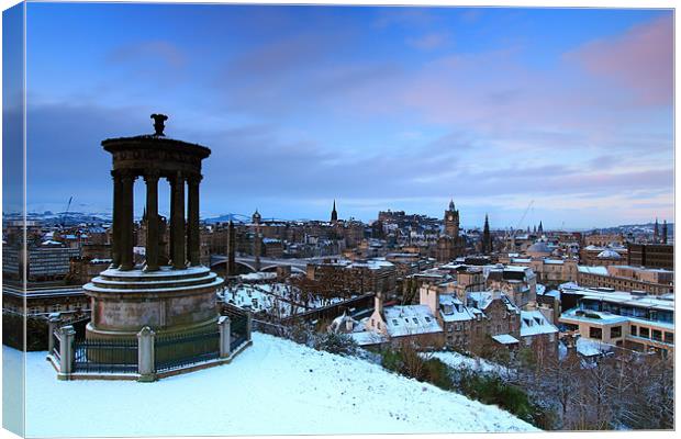 Edinburgh in the snow Canvas Print by James Marsden