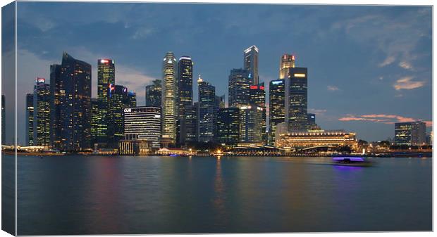 Singapore at dusk Canvas Print by James Marsden