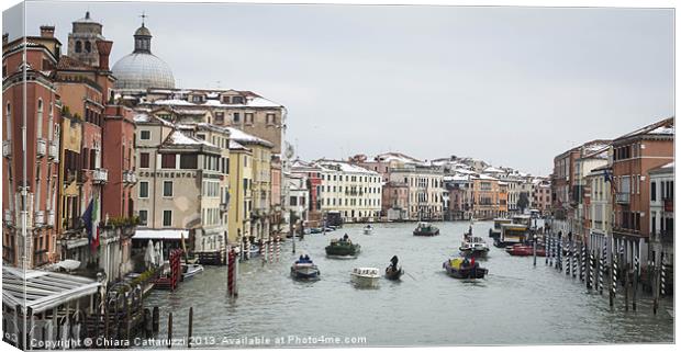 Venice under snow Canvas Print by Chiara Cattaruzzi