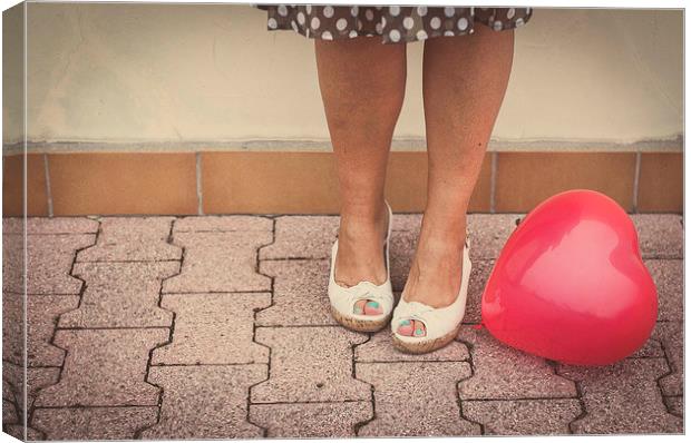 My sandals and my balloon Canvas Print by Chiara Cattaruzzi