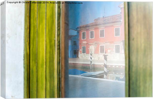 Reflections in Burano Canvas Print by Chiara Cattaruzzi