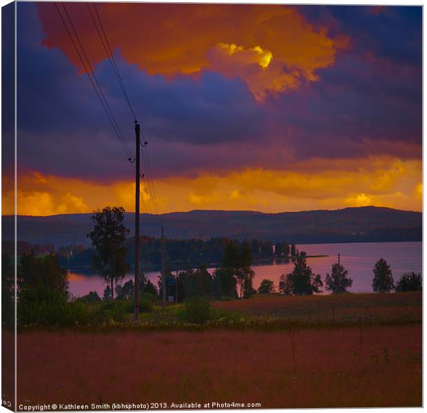 View over lake Canvas Print by Kathleen Smith (kbhsphoto)